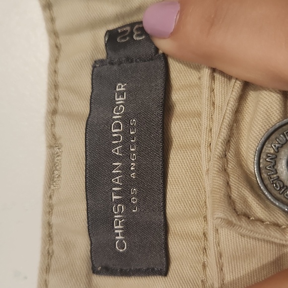 Christian‎ Audigier Men's Tan Cargo Pants - Picture 2 of 4